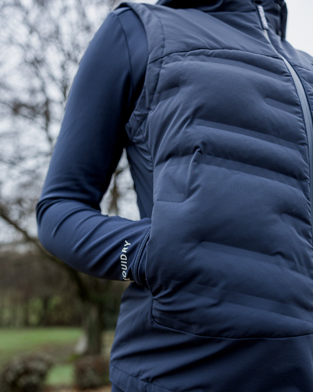 EQUIDRY Tamar Lightweight Gilet Women's Navy - Women's Riding Vest