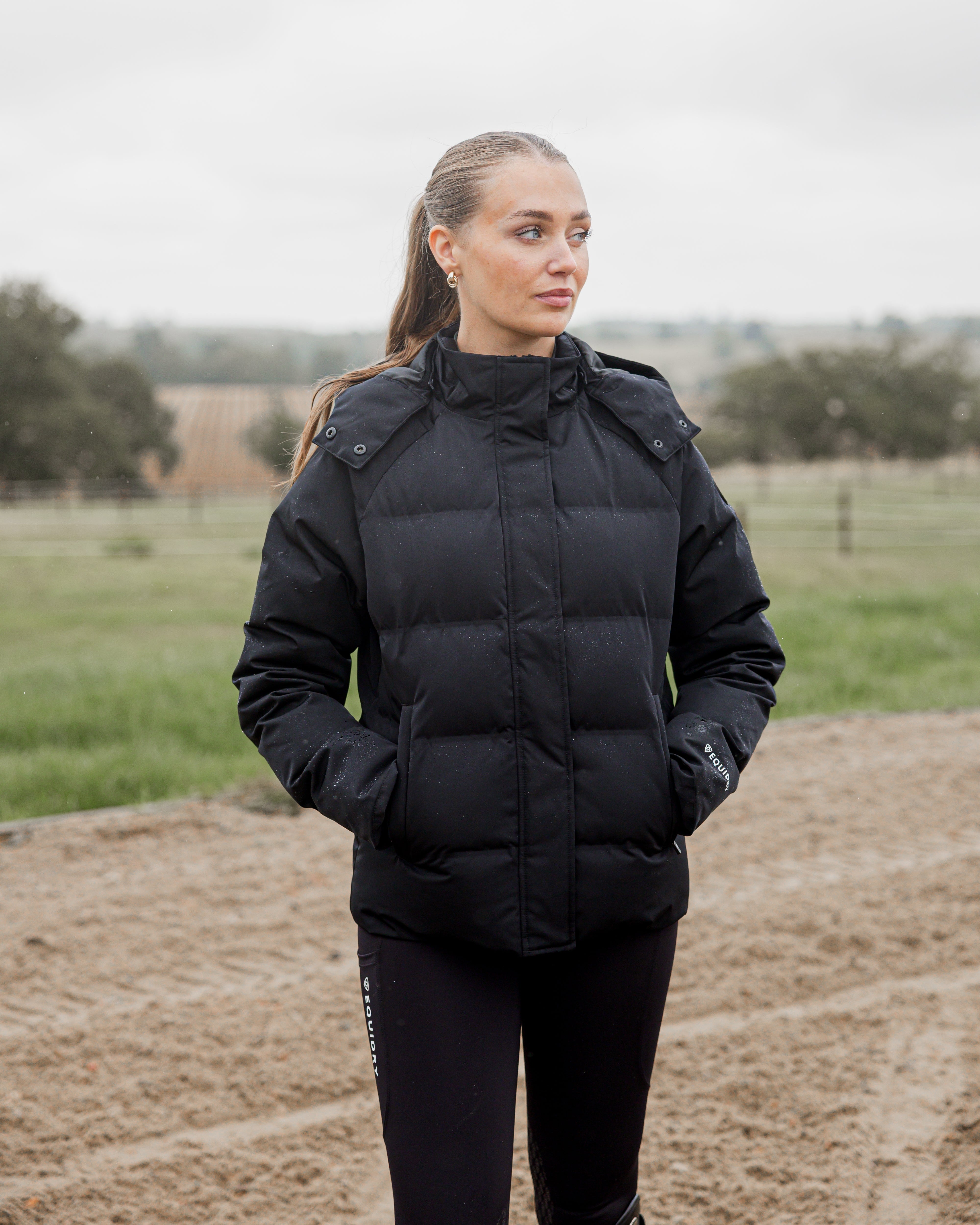 EQUIDRY Talia Women's Waterproof Puffer Jacket Black