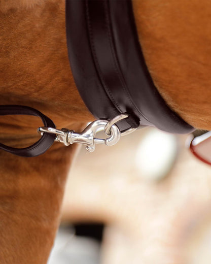 PREMIER EQUINE Valbrona Leather Horse Breastplate - Brown, Running Martingale