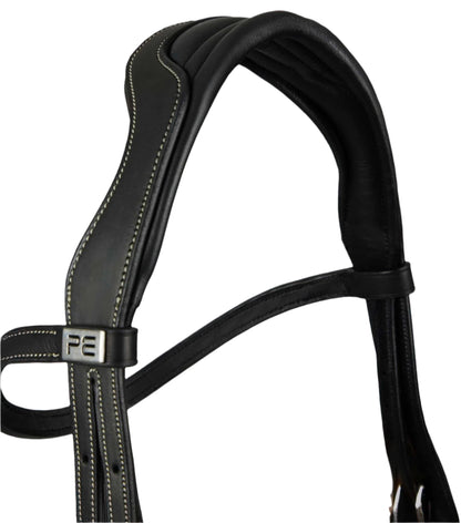 Premier Equine Veneto Anatomical Snaffle Bridle Black Leather - Horse Bridle