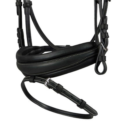 PREMIER EQUINE Veneto Anatomical Snaffle Bridle Black Leather | Equiflair | Horse Riding Equipment