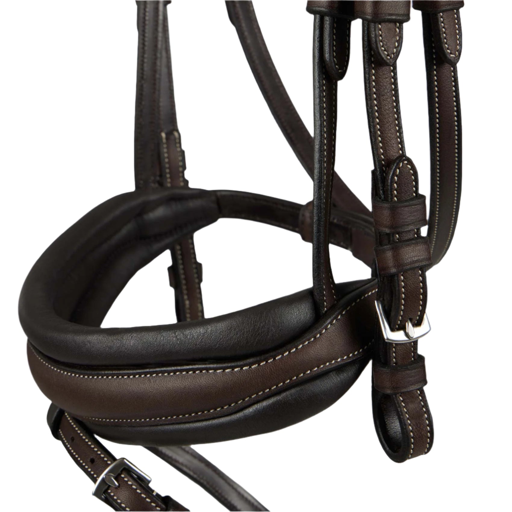 PREMIER EQUINE VENETO Anatomical Snaffle Bridle Brown - Leather Horse Bridle with Padded Noseband | Equiflair