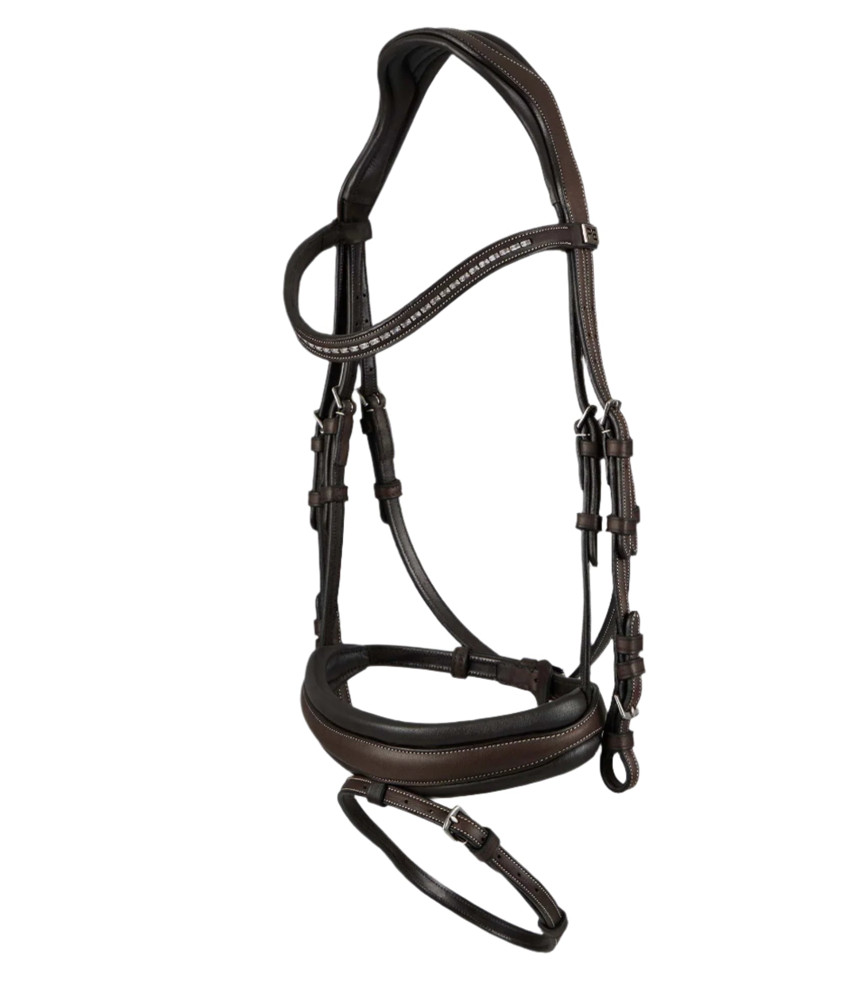Brown Leather Anatomical Snaffle Bridle for Horses | Premium Riding Equipment