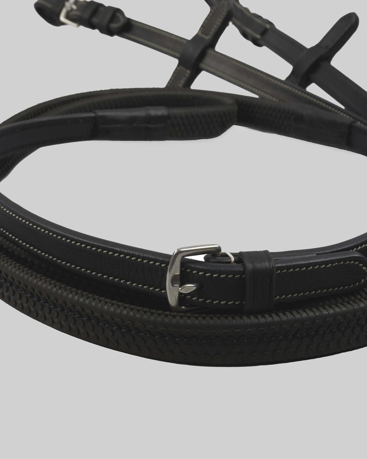 Premier Equine Veneto Rubber Grip Reins Black