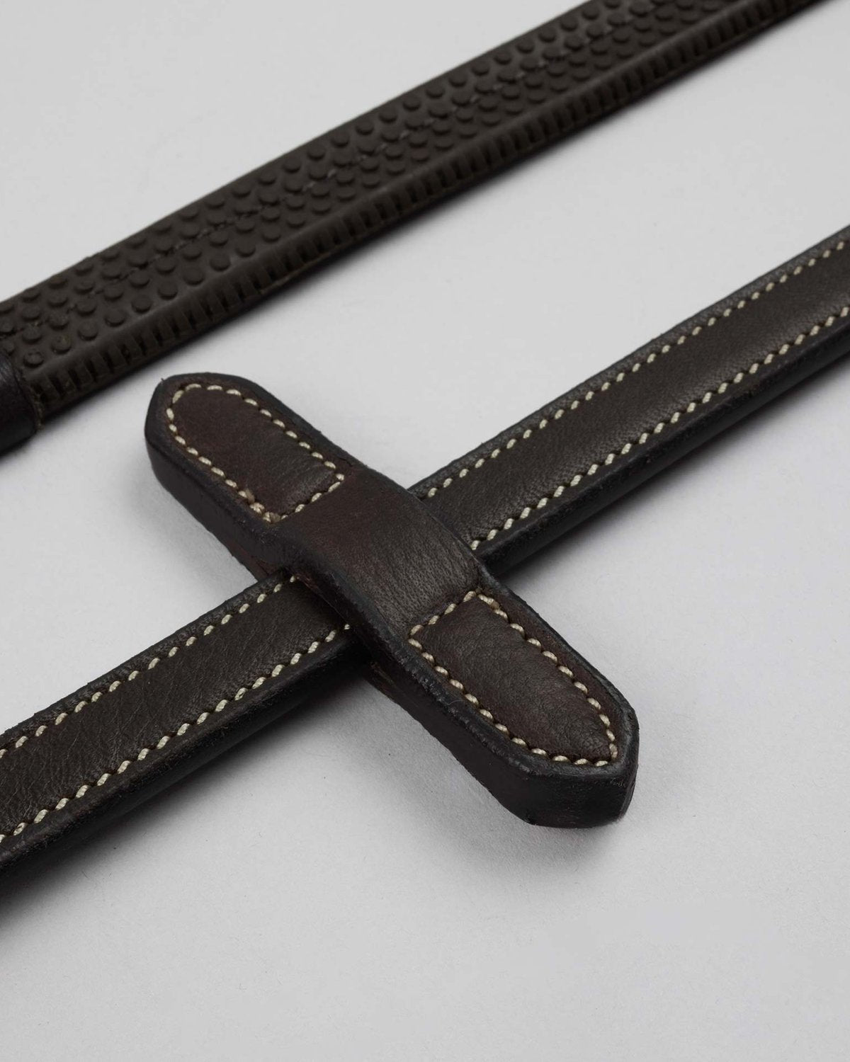 Premier Equine Veneto Rubber Grip Reins Brown