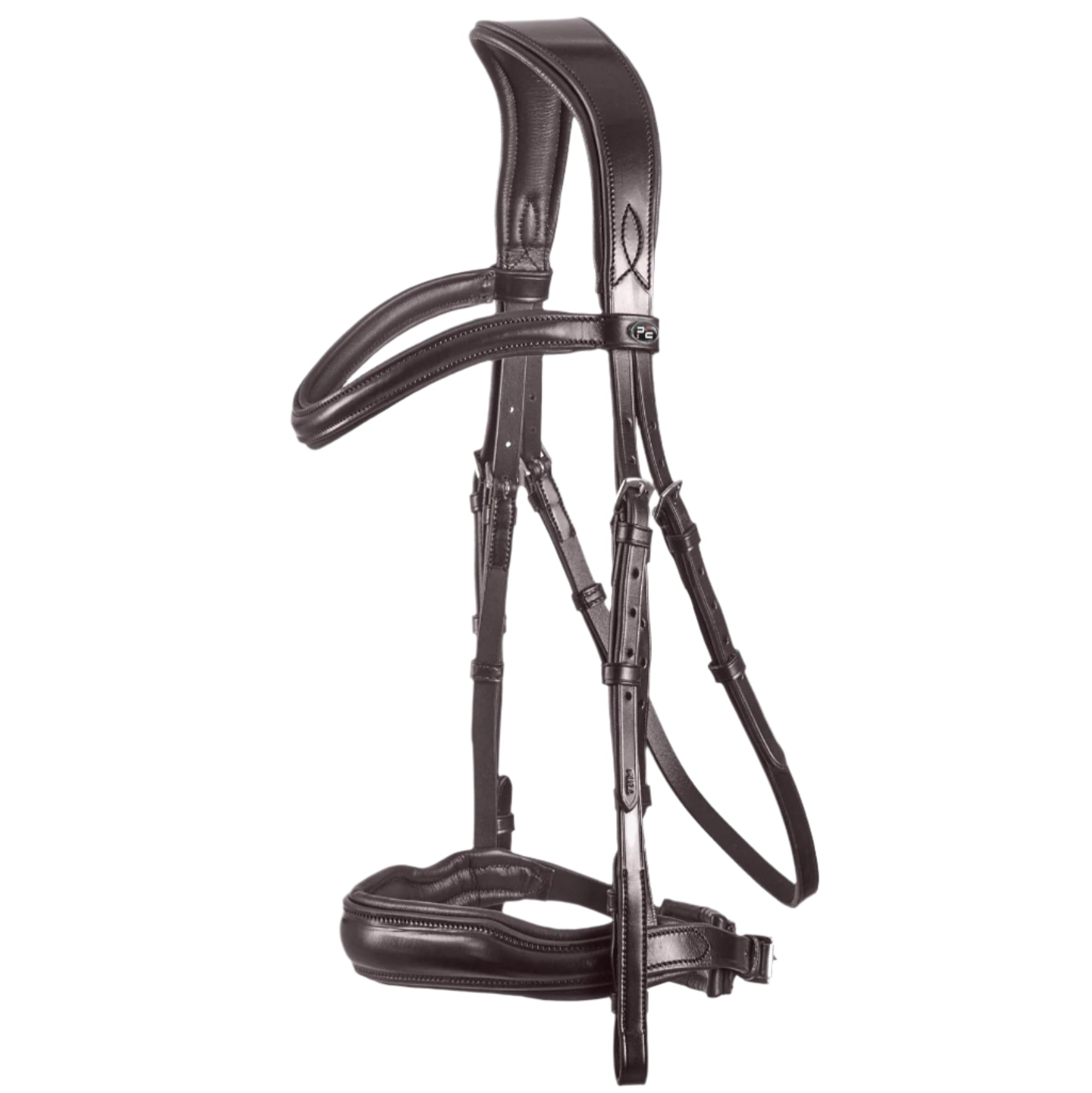 Premier Equine Verdura Anatomic Snaffle Bridle - Brown Leather Equestrian Bridle for Horse Riding. Shop now!