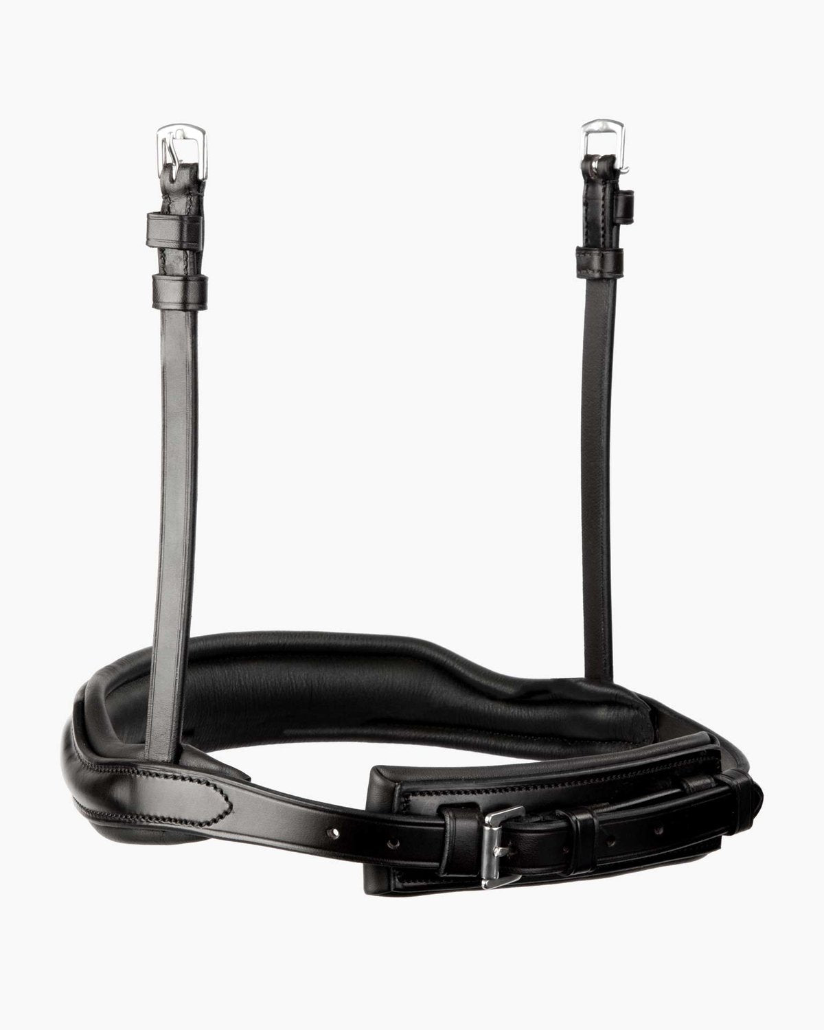 Premier Equine Verdura Anatomic Cavesson Noseband - Black Horse Riding Equipment - Italian Leather