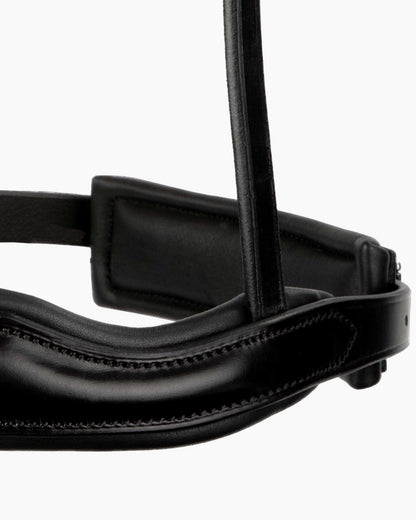 PREMIER EQUINE Verdura Anatomic Cavesson Noseband Black | Italian Leather Horse Bridle Equestrian Equipment