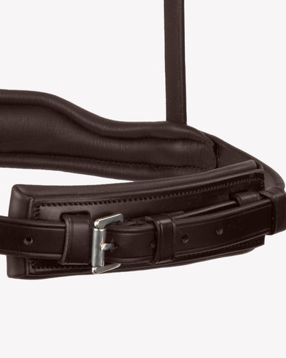 Premier Equine Verdura Anatomic Horse Bridle Noseband - Brown Italian Leather, Padded Cavesson