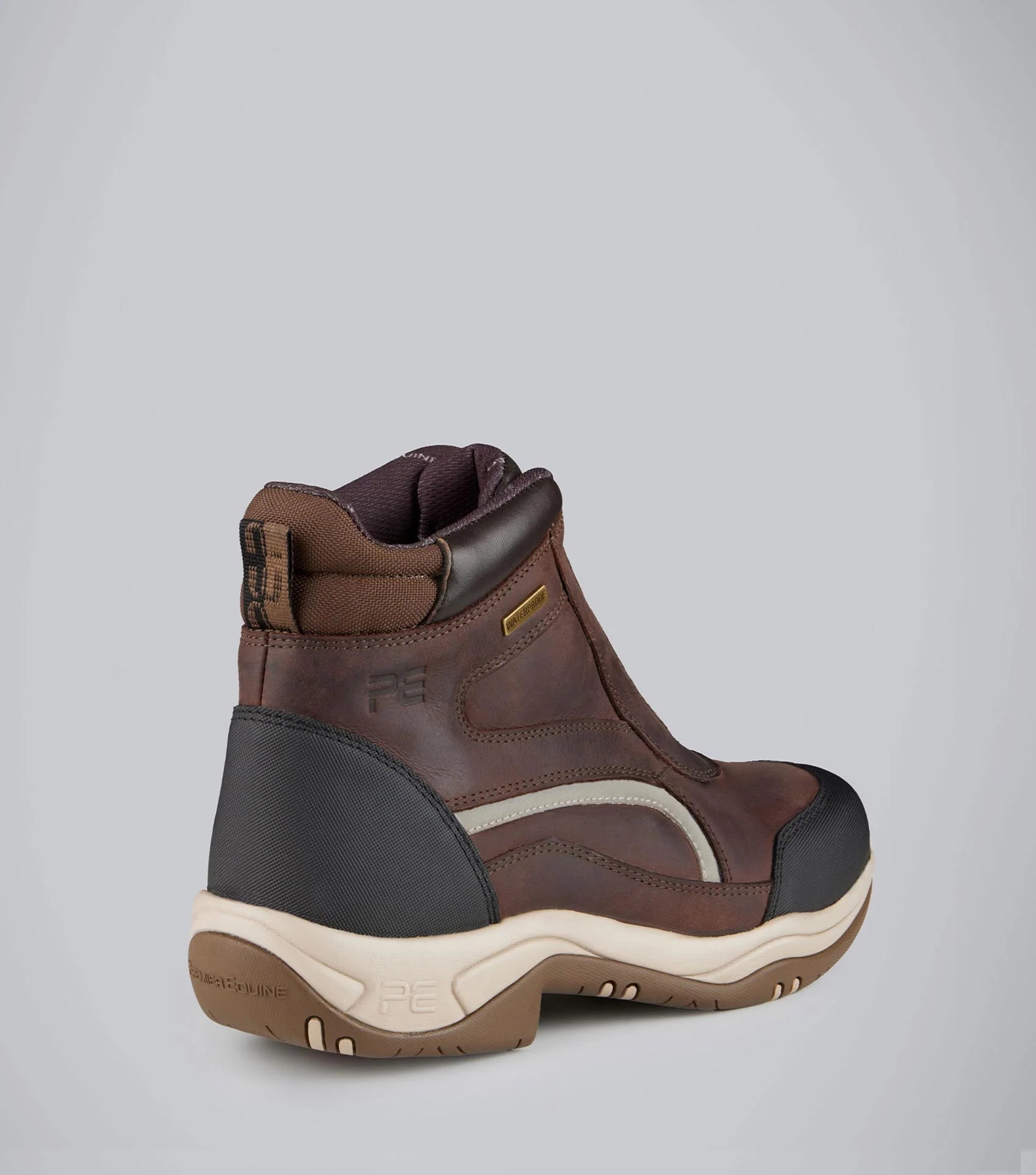 Brown leather waterproof zip front riding boot - Premier Equine Vinci II