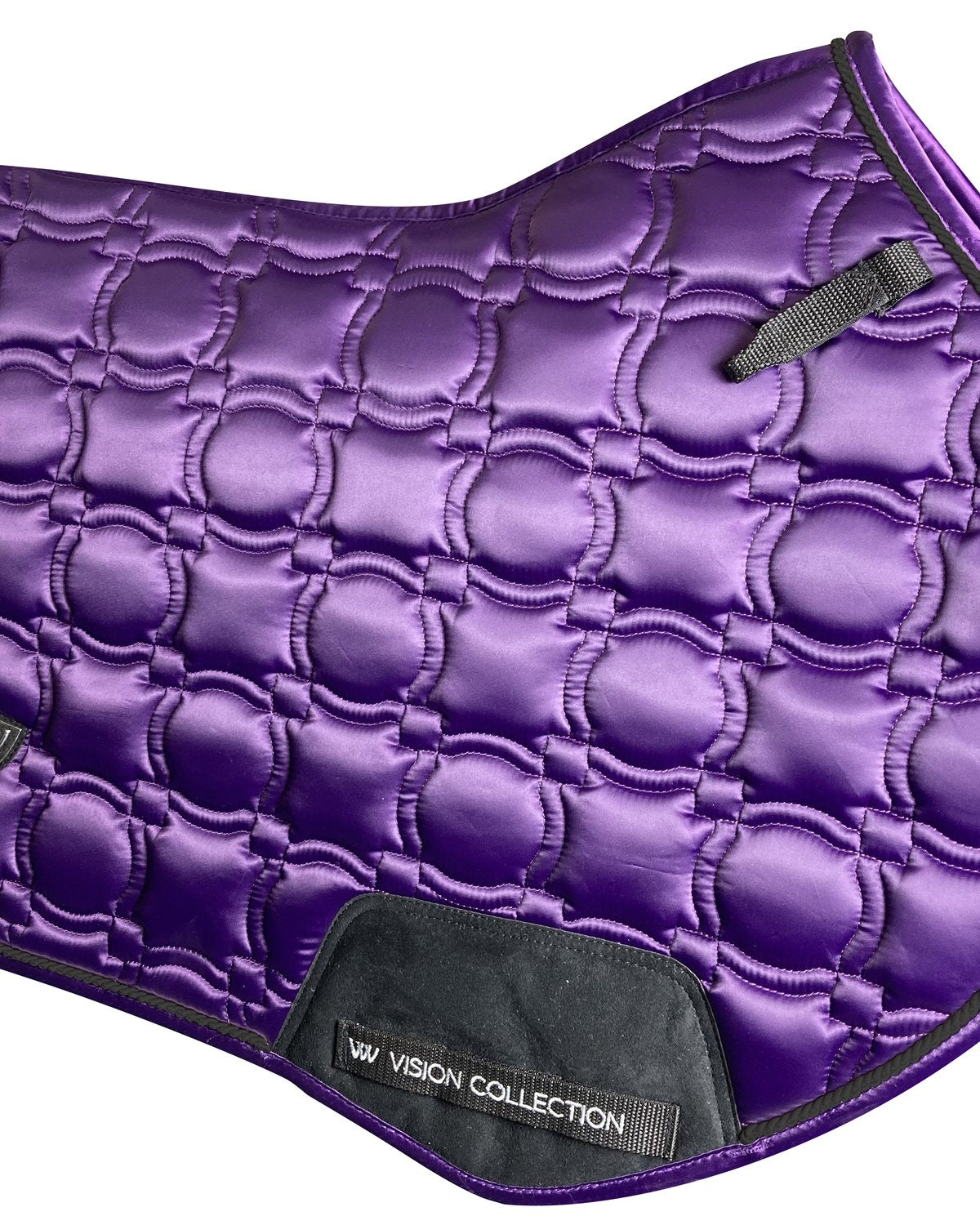 Woof Wear Vision Close Contact Pad - Damson Purple Saddle Pad with High Wither Design, Breathable Mesh and Quilted Pattern