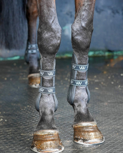 Woof Wear Vision Tendon Boots: Black Horse Leg Protection for Jumping, Ventilation, Leg Boots