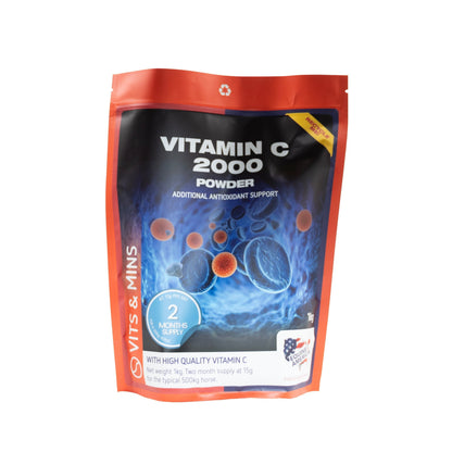 Equine America Vitamin C 2000 Powder 1kg for Horses - Antioxidant Support