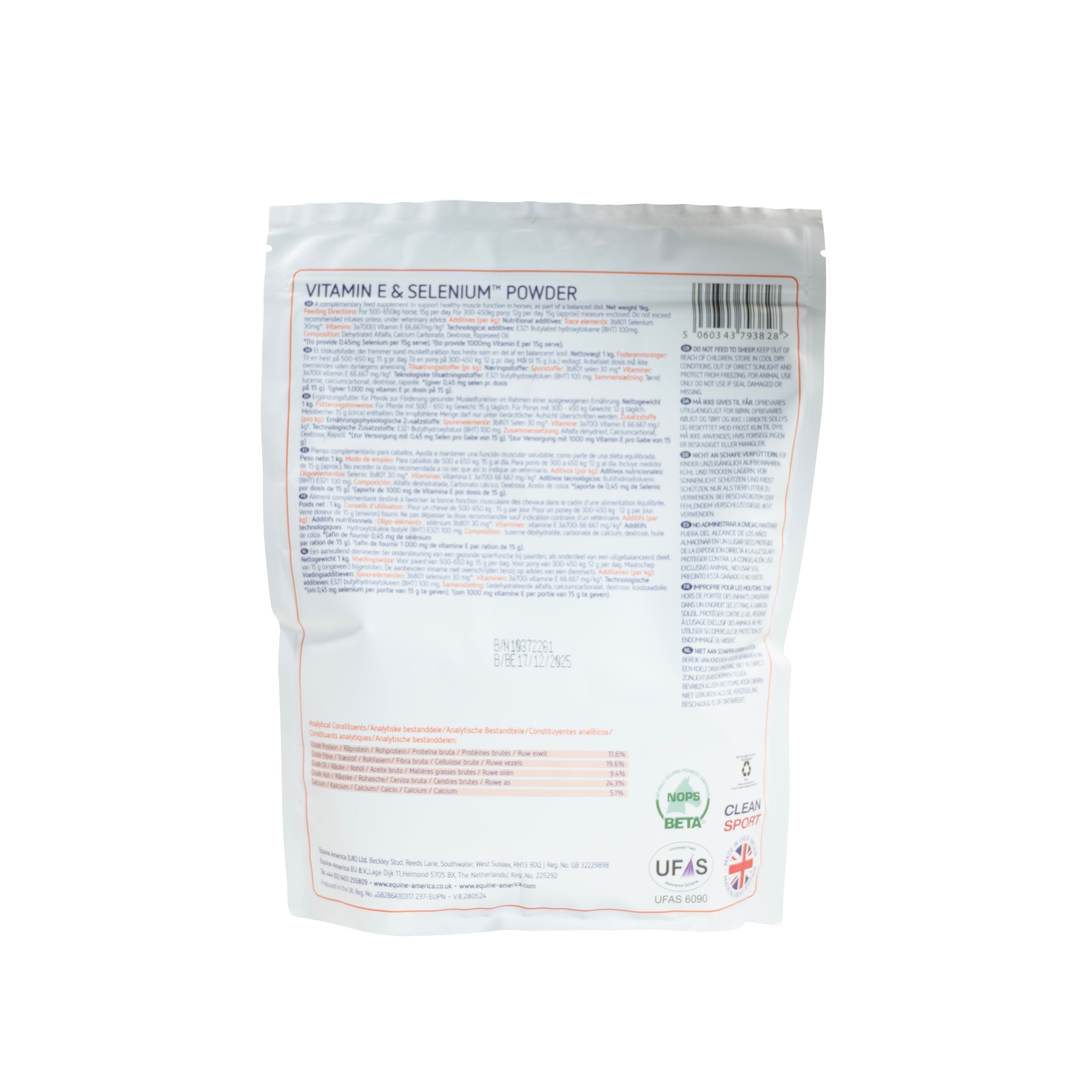 Equine America Vitamin E & Selenium Horse Supplement for Muscle Support