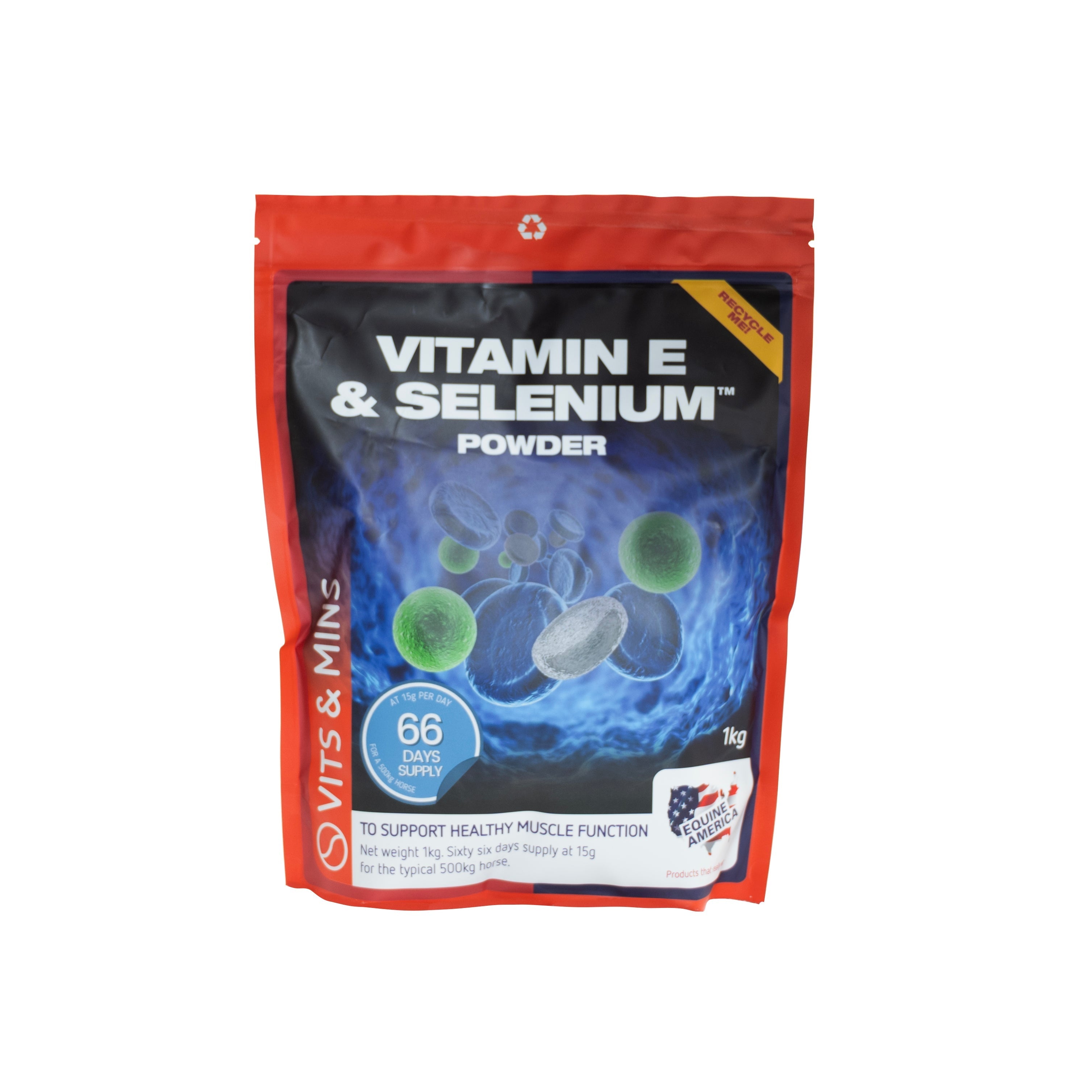 Equine America Vitamin E & Selenium 1kg Horse Supplement for Muscle Support