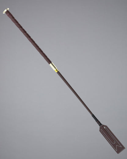 Brown Leather Jumping Whip | Horse Riding Crop | Equiflair Volterra Competition Whip