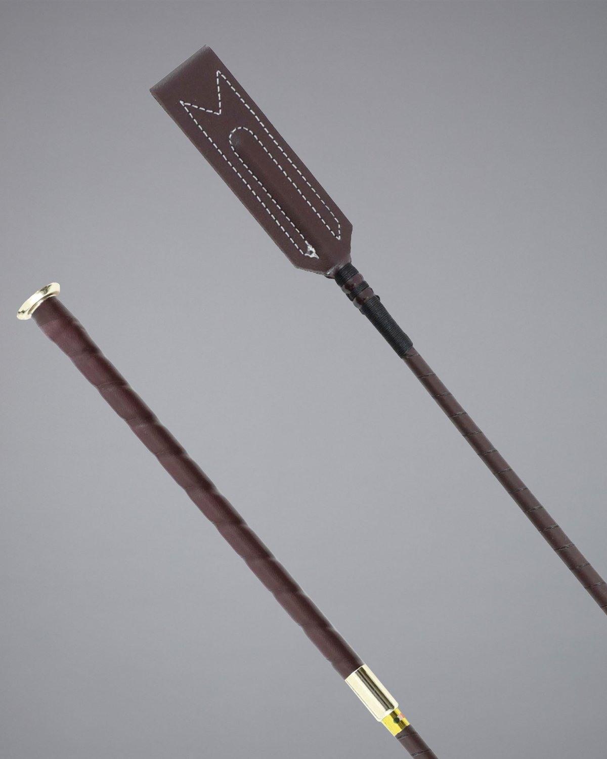 Premier Equine Volterra Brown Leather Jumping Whip | Equestrian Riding Crop for Horses