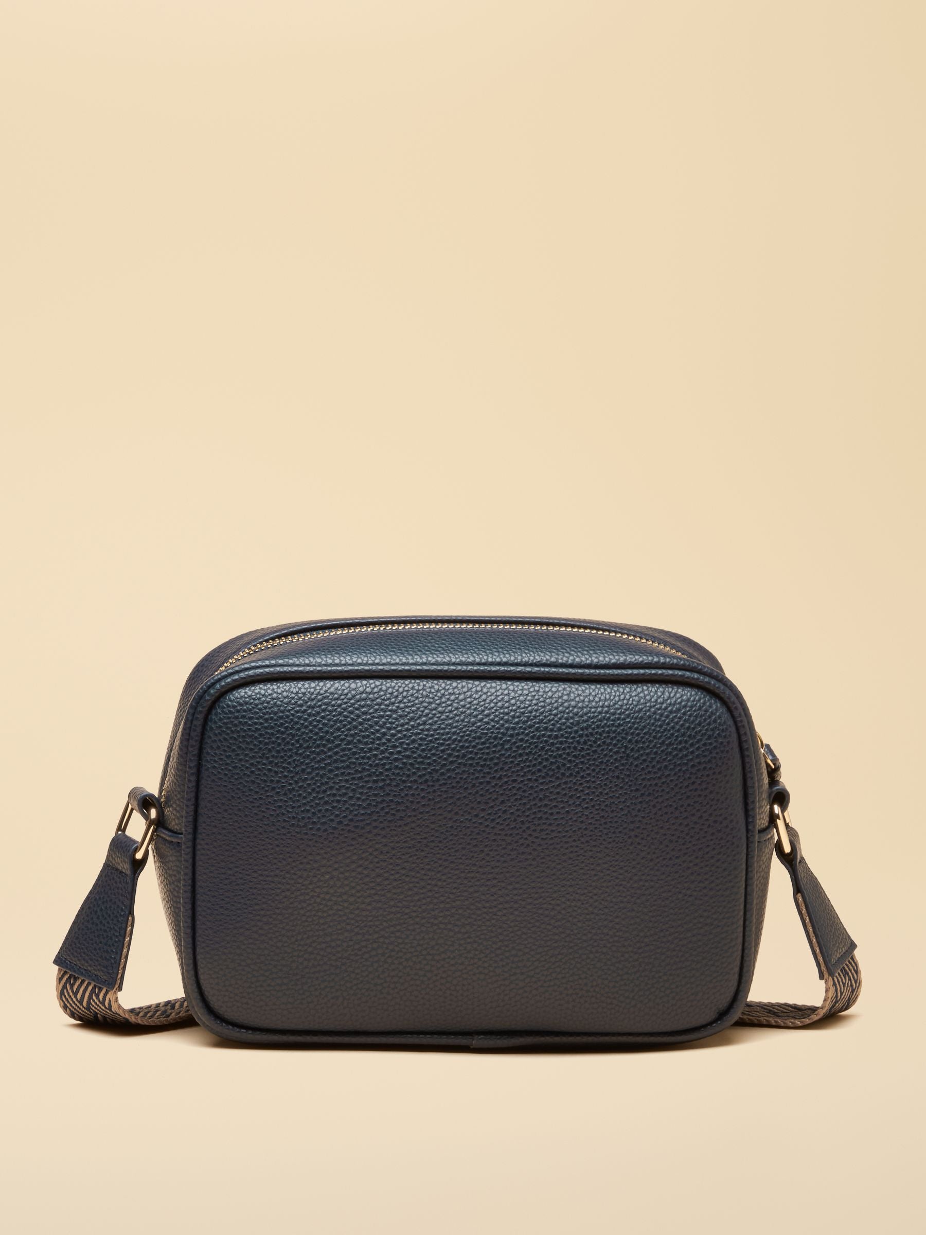 Joules Trent Navy Cross Body Bag for Women | Faux Leather, Adjustable Strap