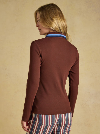 Women's Joules Fairfield Ribbed Collared Jersey Top