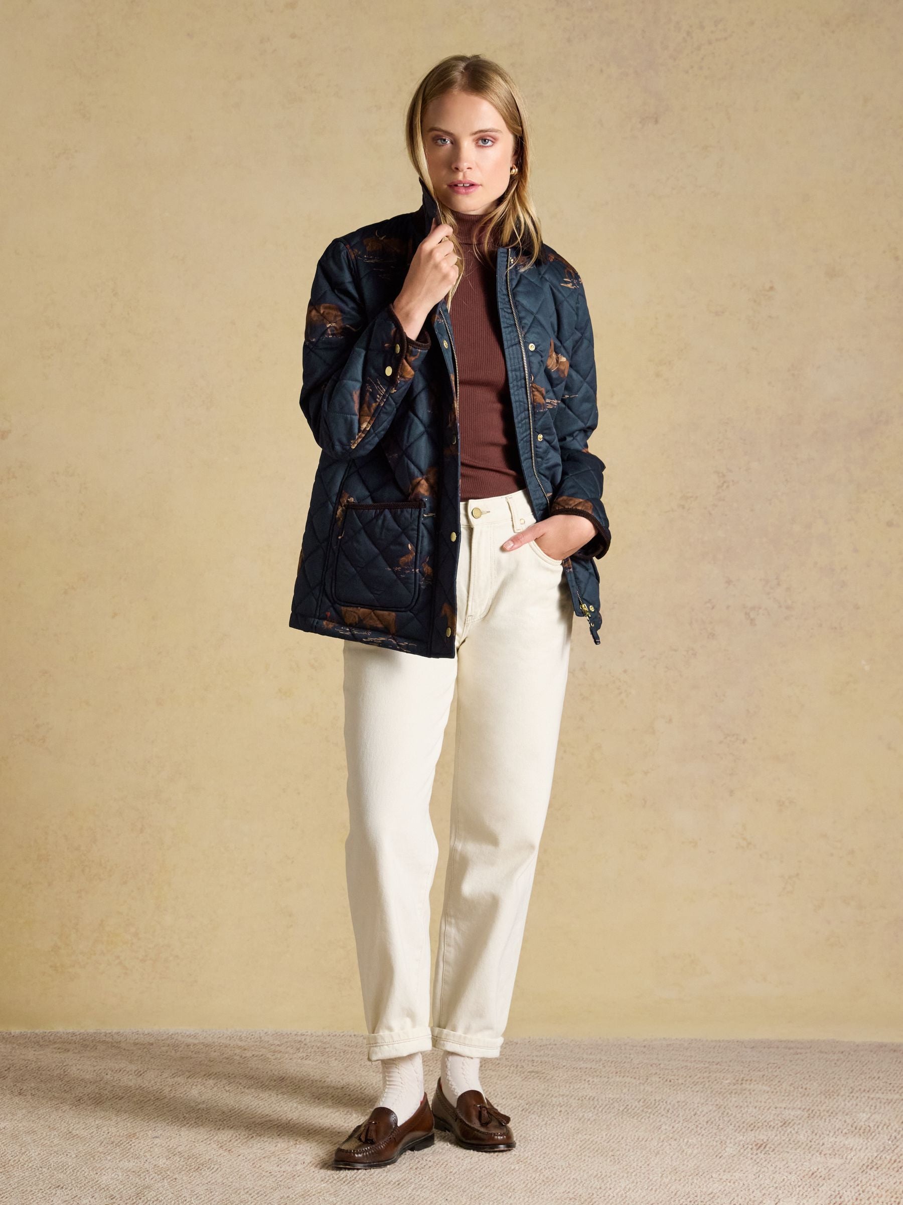 Women's Joules Highgrove Diamond Quilted Jacket
