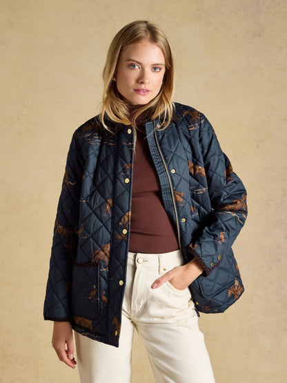 Women's Joules Highgrove Diamond Quilted Jacket