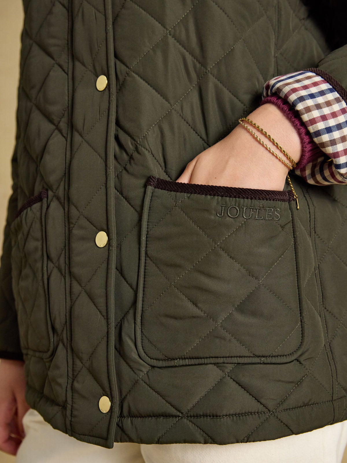 Women's Joules Highgrove Diamond Quilted Jacket