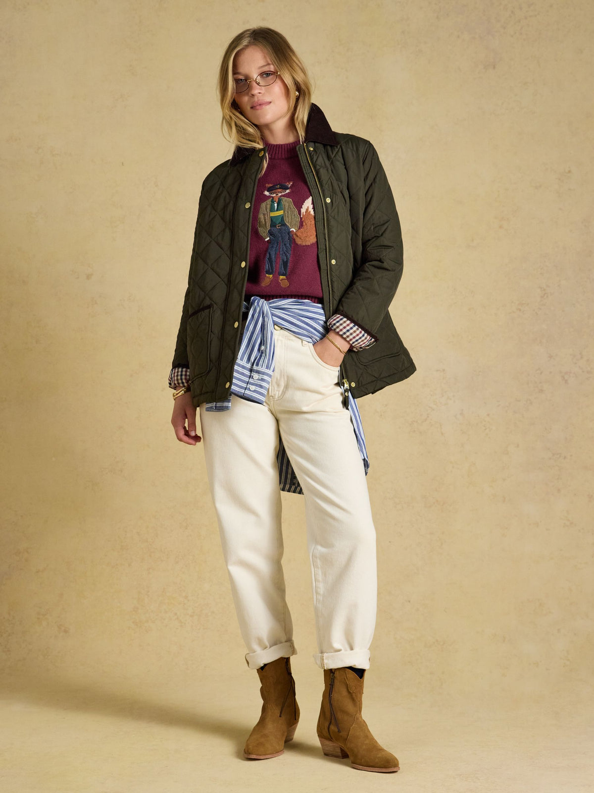 Women's Joules Highgrove Diamond Quilted Jacket
