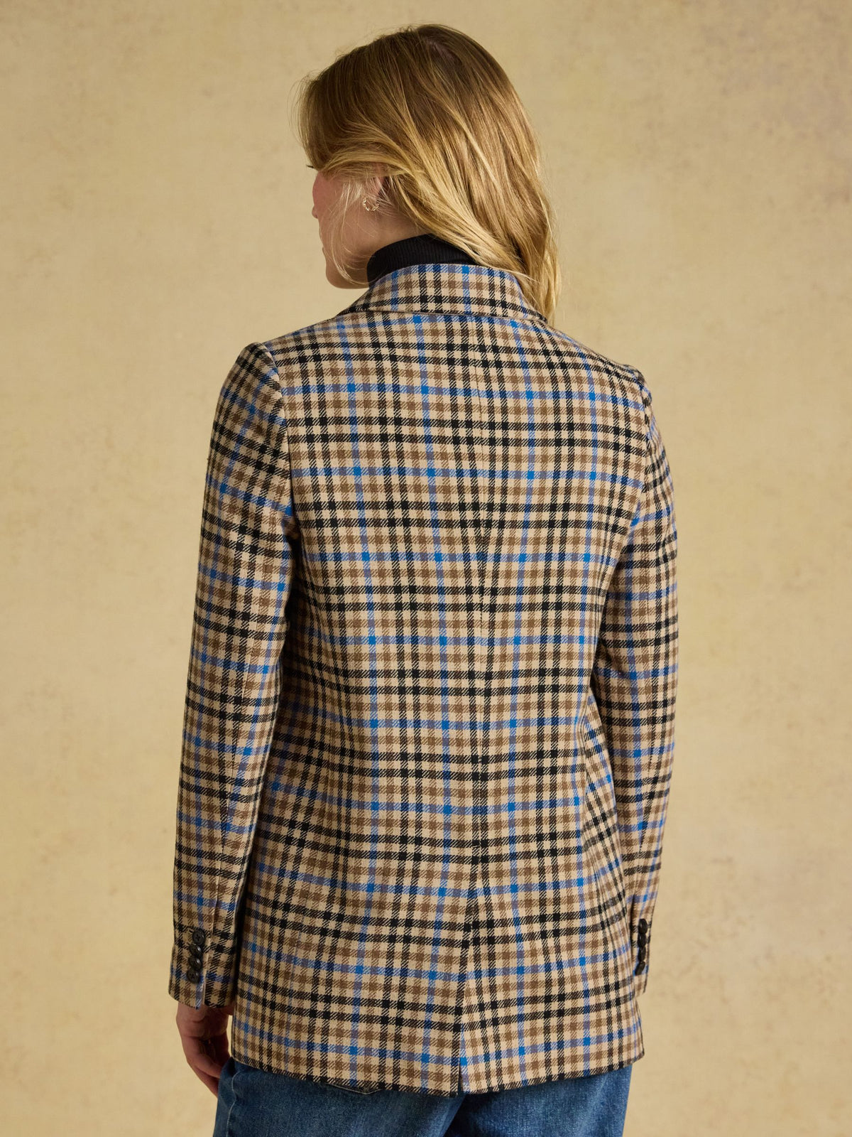 Women's Joules Thornwick Check Relaxed Fit Wool Rich Tweed Blazer