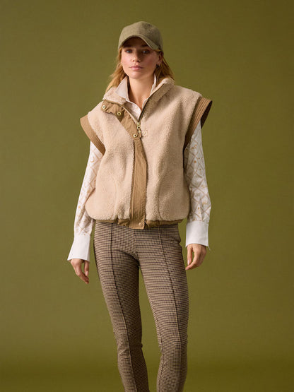 Joules Cream 2 in 1 Borg Full Zip Fleece Jacket