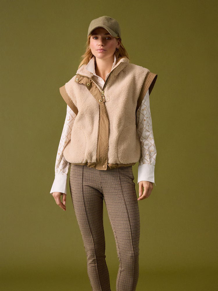 Joules Cream 2 in 1 Borg Full Zip Fleece Jacket