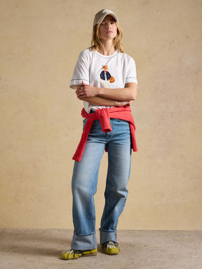Joules Jonty Fox Graphic Short Sleeve 100% Cotton T-Shirt