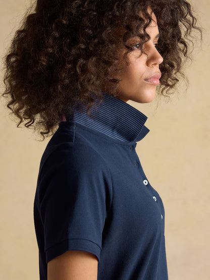 Joules Woody Navy Polo Shirt: Women's Cotton Pique Short Sleeve Fashion