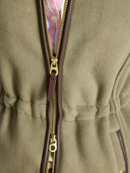 Joules Heritage Longline Fleece Gilet Light Green