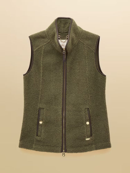 Joules Borg Heritage Khaki Green Fleece Gilet