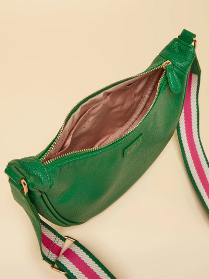 Joules Jade Green Half Moon Adjustable Cross - Body Bag | Equiflair