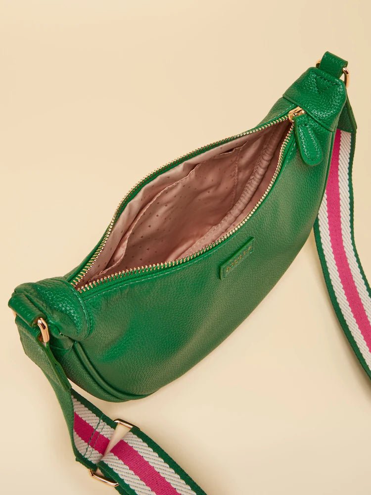 Joules Jade Green Half Moon Adjustable Cross - Body Bag | Equiflair