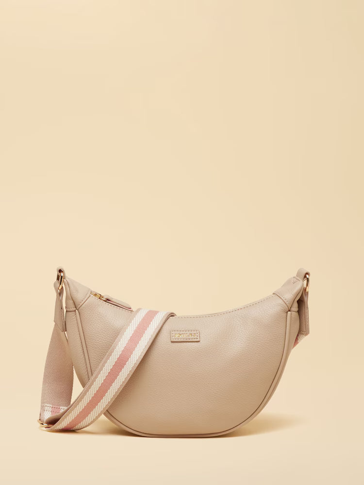 Joules Jade Neutral Half Moon Adjustable Cross-Body Bag