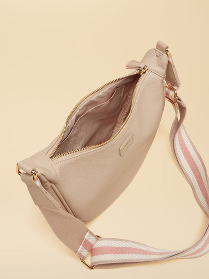 Joules Jade Neutral Half Moon Adjustable Cross-Body Bag