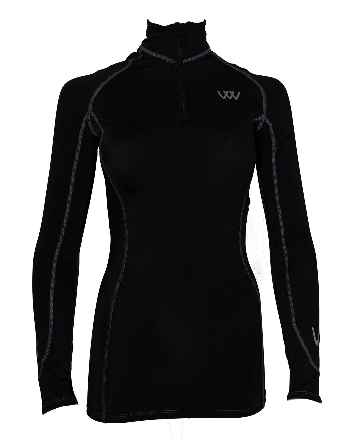 Woof Wear Performance Riding Shirt - Black, Long Sleeve, Breathable, Equestrian Apparel