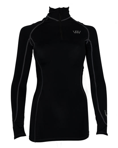 Woof Wear Performance Riding Shirt - Black, Long Sleeve, Breathable, Equestrian Apparel