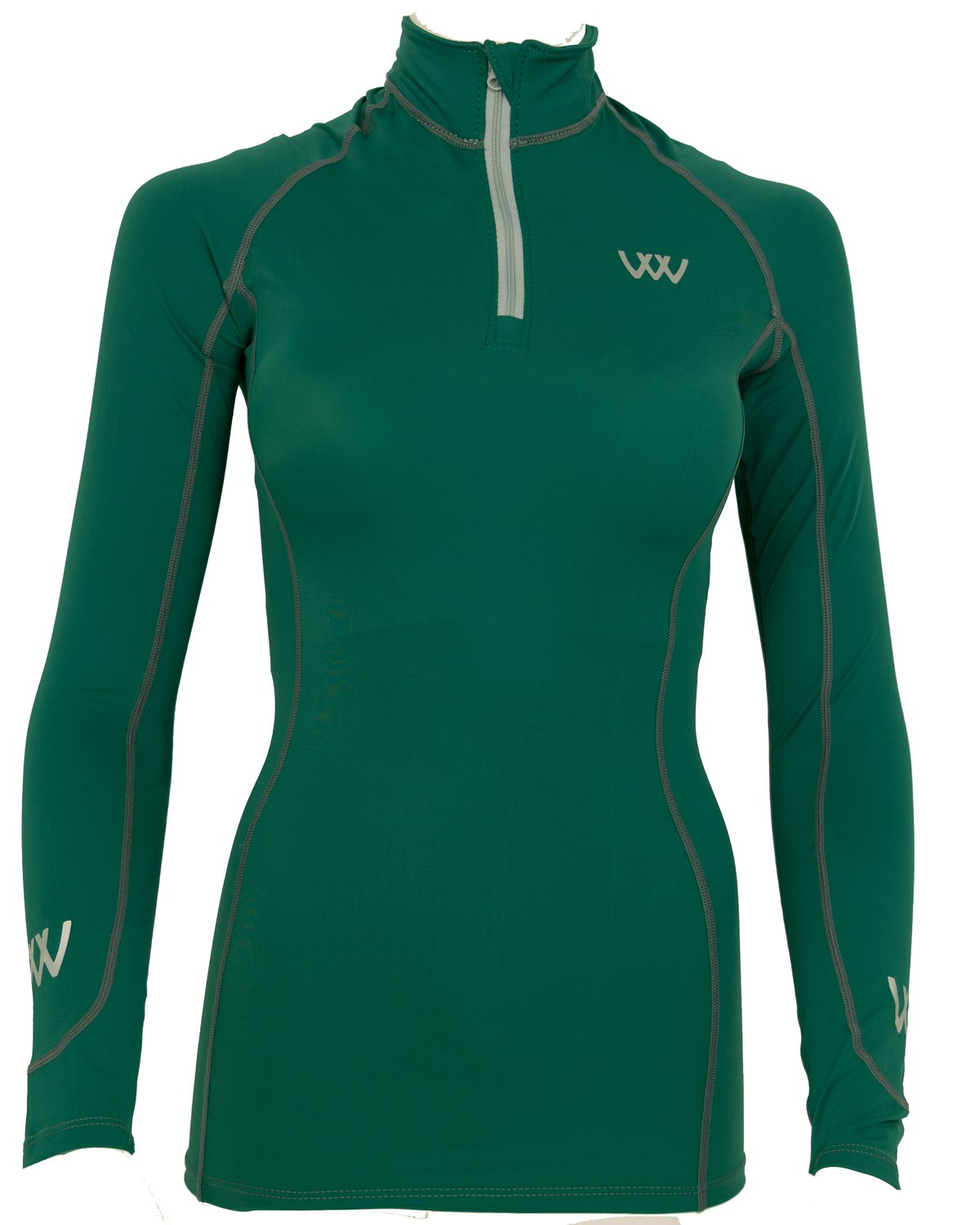 WOOF WEAR Performance Riding Shirt - British Racing Green: Equestrian Apparel, Breathable, Wicking, iFlex Fabric, UPF 30+ Sun Protection