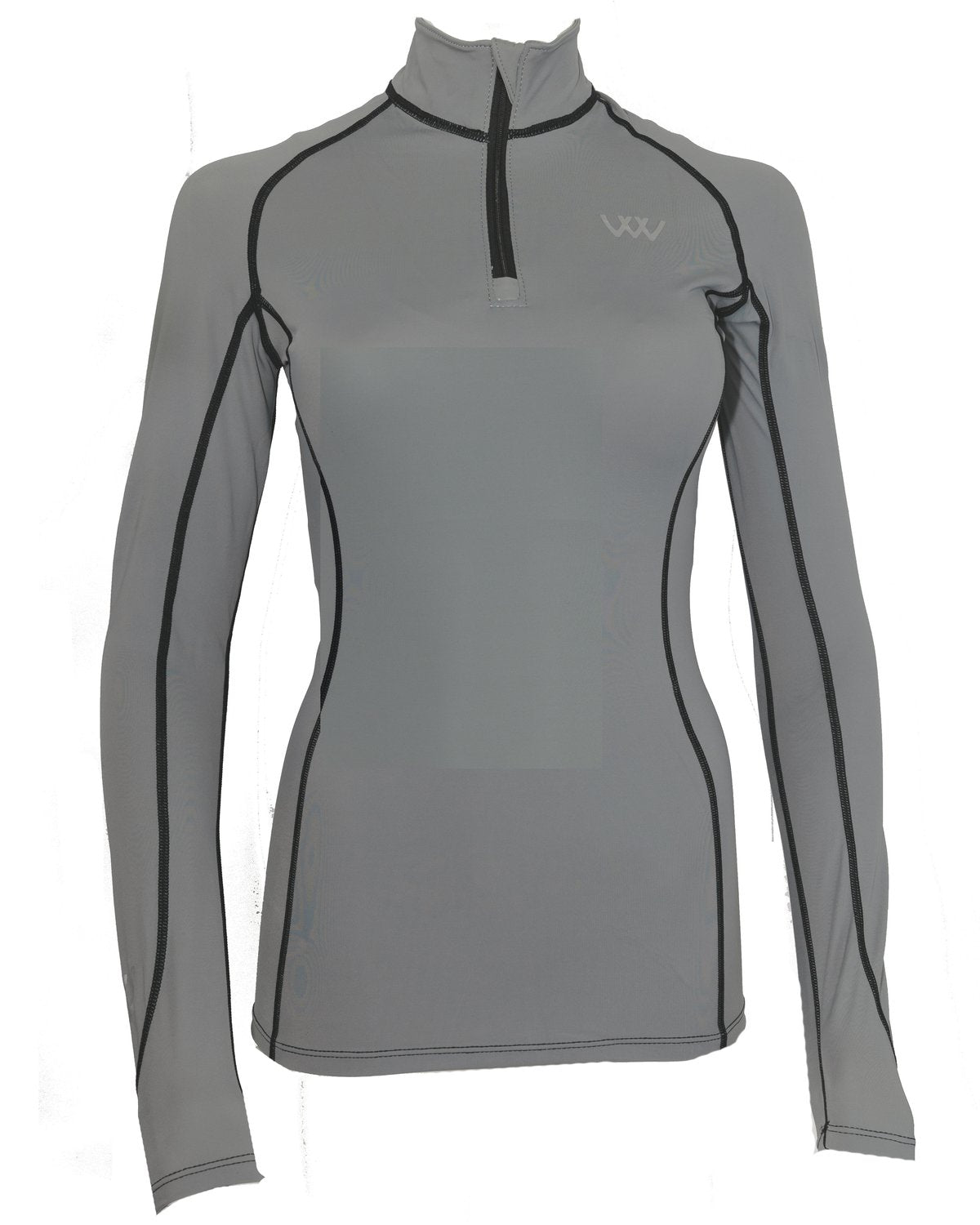 Woof Wear Performance Riding Shirt - Brushed Steel - Breathable, Wicking, Stretch Fabric