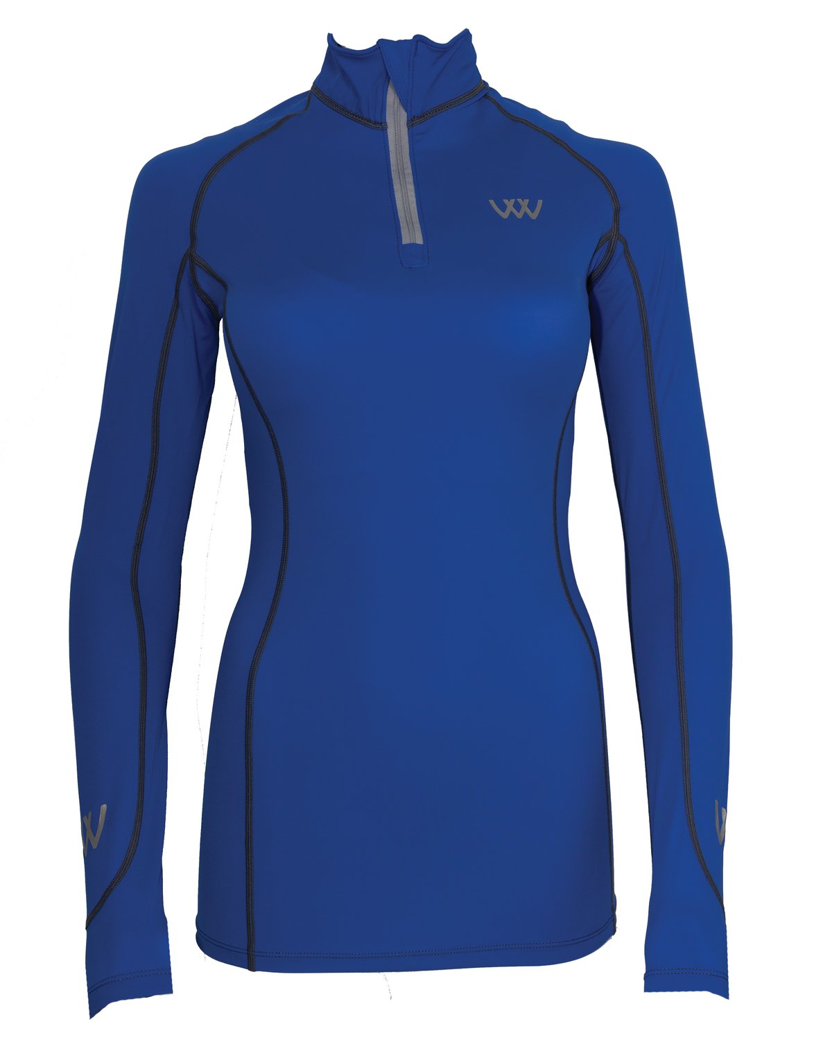 Woof Wear Performance Riding Shirt - Electric Blue. Horse Riding Activewear for Women with Technical Fabric.