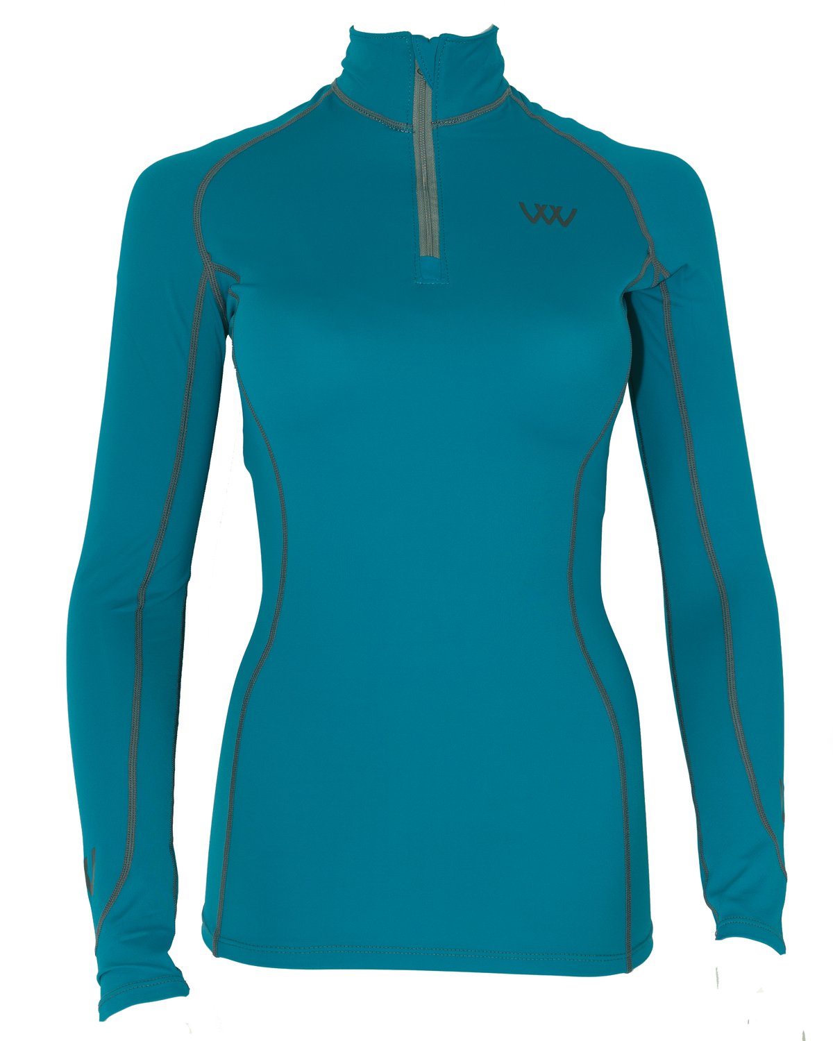 Woof Wear Performance Riding Shirt Ocean - Breathable, Wicking, Long Sleeve Riding Top for Women