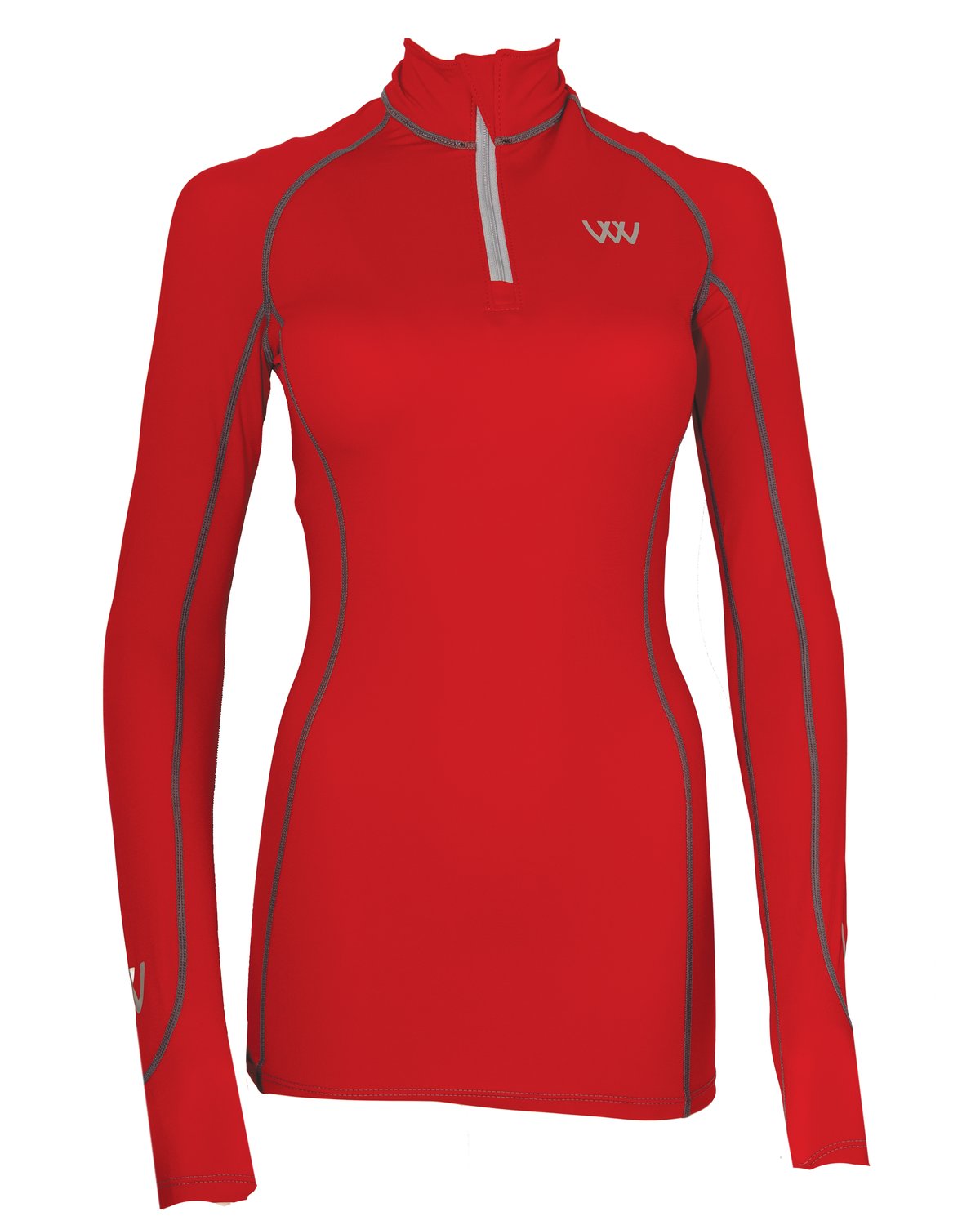 Woof Wear Performance Riding Shirt Royal Red - Long Sleeve Equestrian Top
