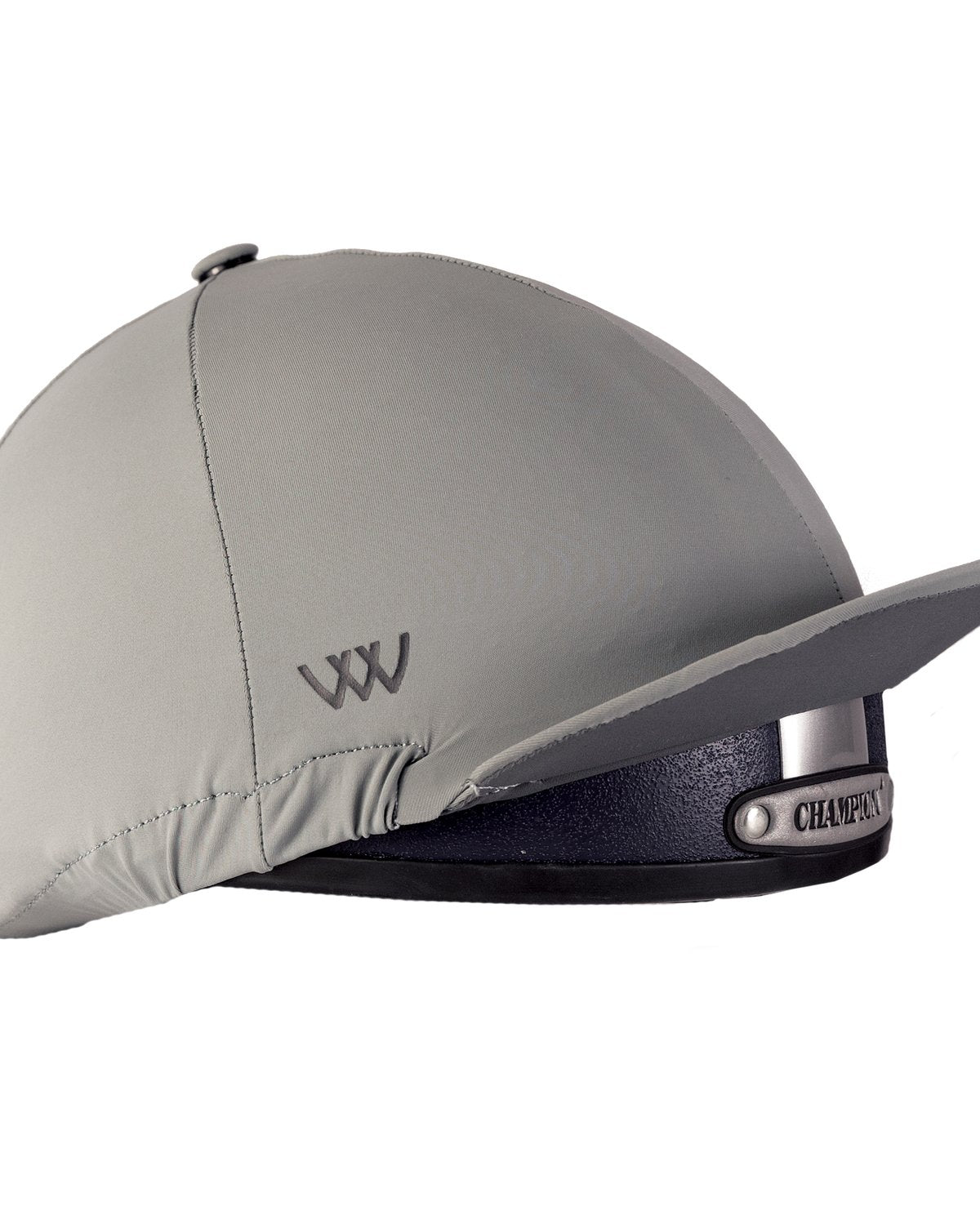 Woof Wear Convertible Hat Cover Brushed Steel - Riding Helmet Cover with iFlex Fabric & Detachable Button