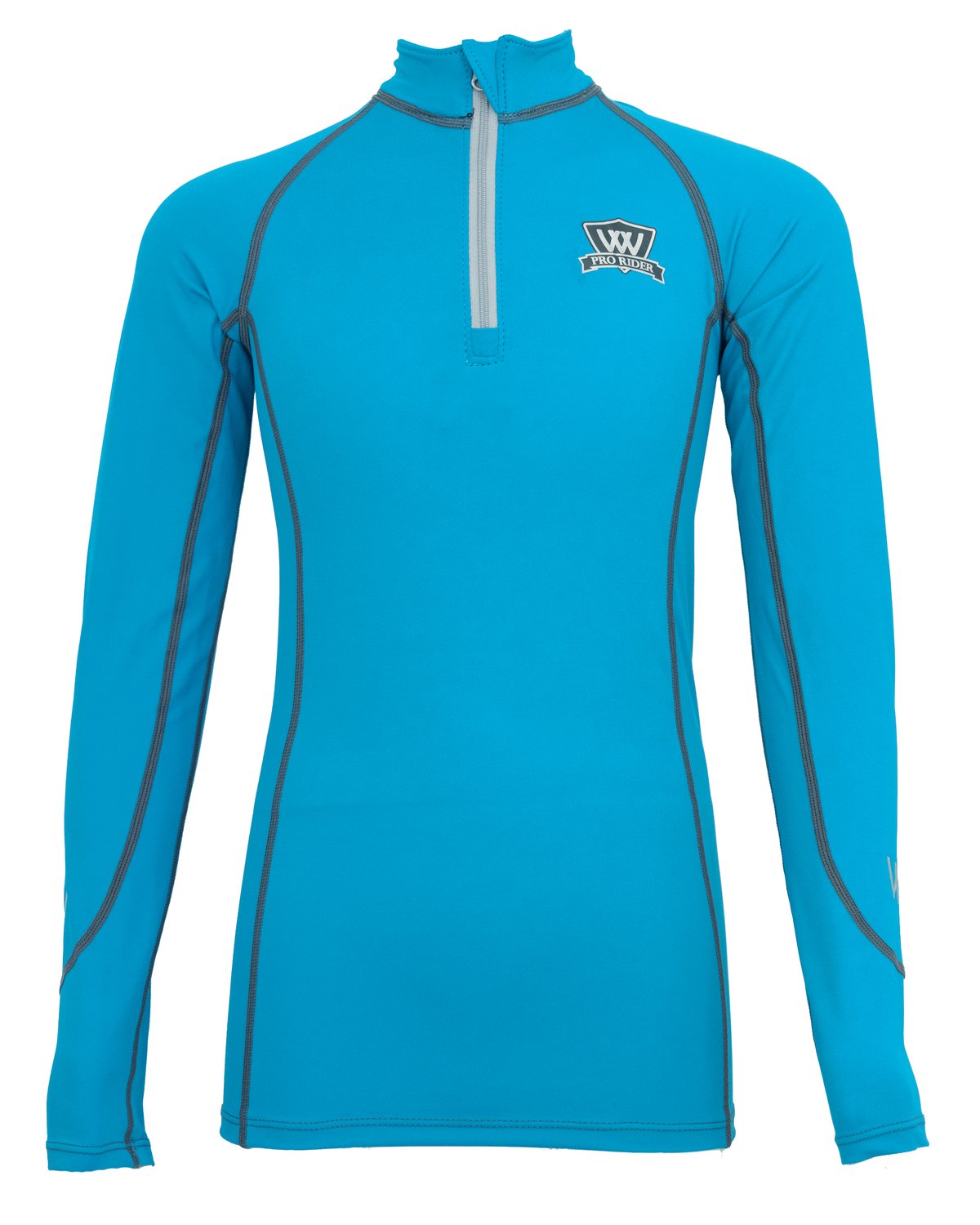 Woof Wear Young Rider Pro Performance Shirt - Turquoise - iFlex fabric, UPF 30+ & Sweat Wicking