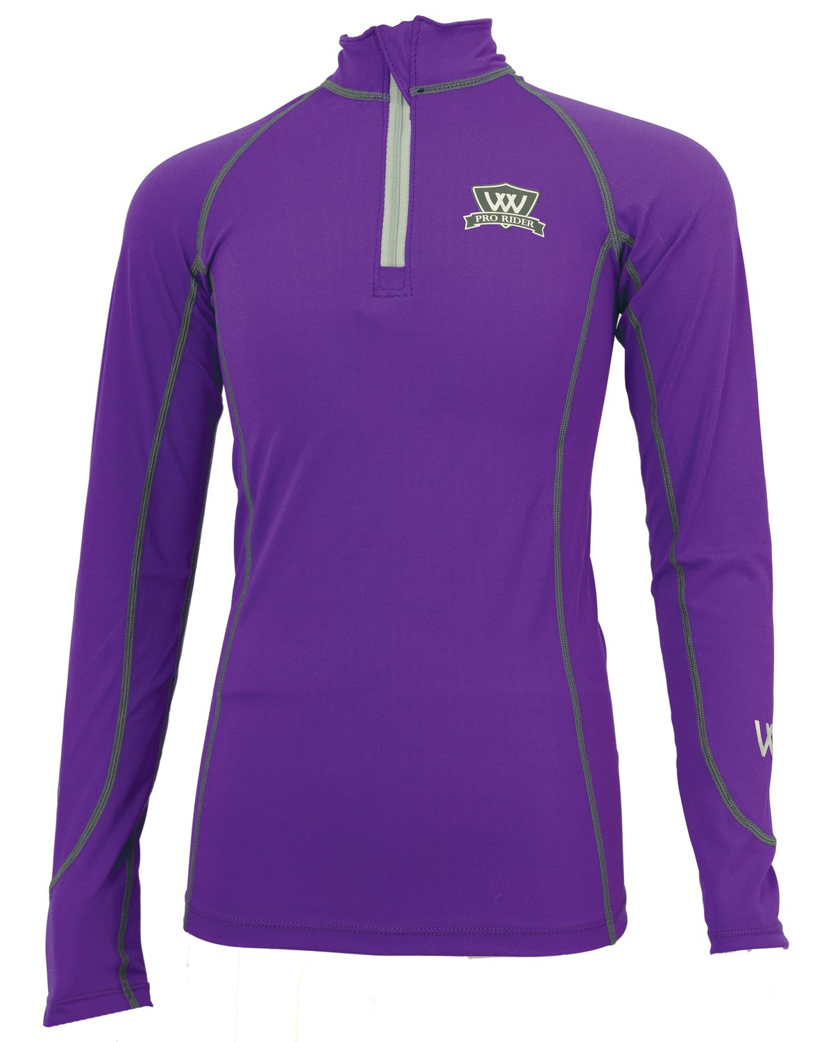 WOOF WEAR Young Rider Pro Performance Shirt Ultra Violet: Riding Apparel, Technical Fabric, Sweat-Wicking, UPF Protection