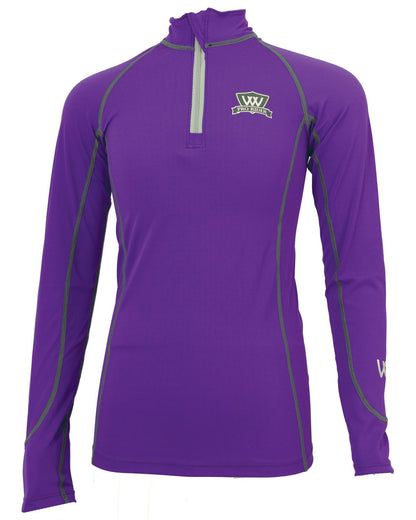 WOOF WEAR Young Rider Pro Performance Shirt Ultra Violet: Riding Apparel, Technical Fabric, Sweat-Wicking, UPF Protection