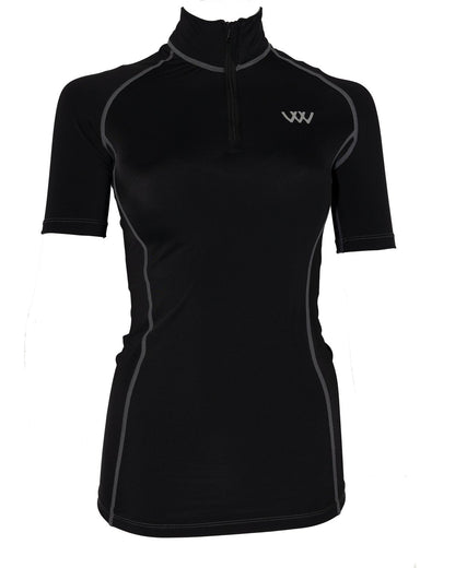 Woof Wear Short Sleeve Performance Riding Shirt - Black | Breathable Equestrian Apparel